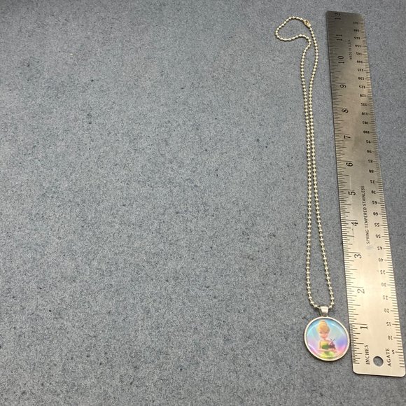 Tinker Bell Blaze Pendant Necklace 22 Inch Silver Ball Chain Retro Multicolor - Picture 5 of 7